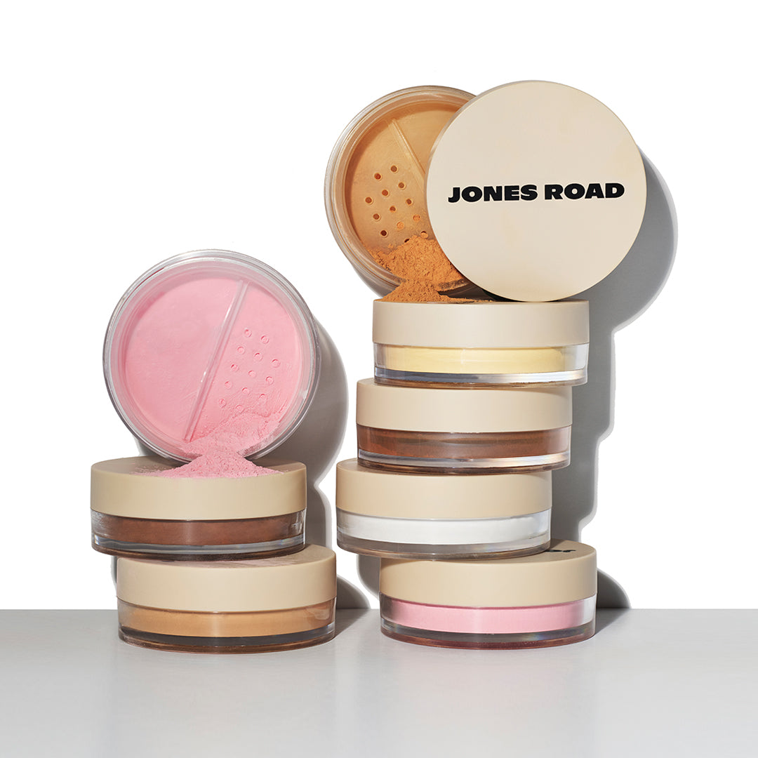 Colored shop face powder